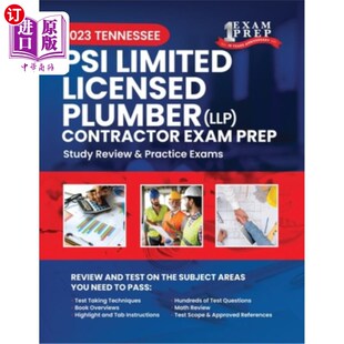 海外直订2023 Tennessee PSI Limited Licensed Plumber Contractor Exam Prep: 2023 Study Rev 2023田纳西州PS