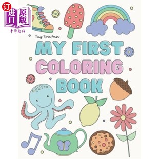 Bold First Book 第一本着色书：75页大胆 海外直订My Shapes pages Coloring and Simple 我 Easy