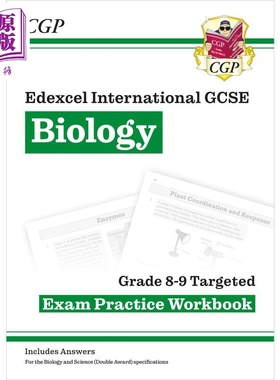 英国CGP New Pearson Edexcel IGCSE Biology Grade 8-9 Exam Practice Workbook (with Answers)【中商原版】