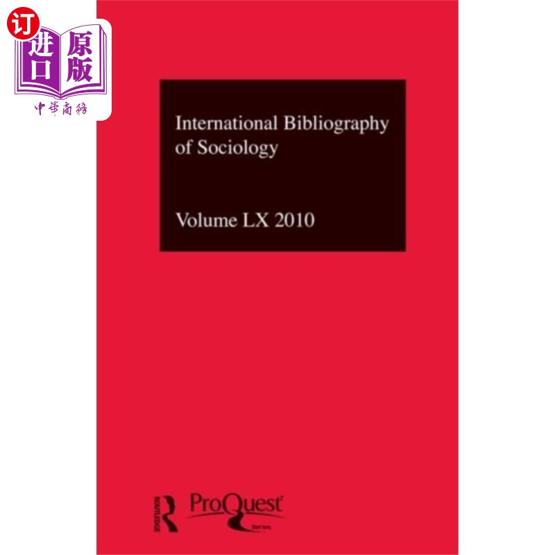 海外直订IBSS: Sociology: 2010 Vol.60 IBSS：社会学：2010年第60期