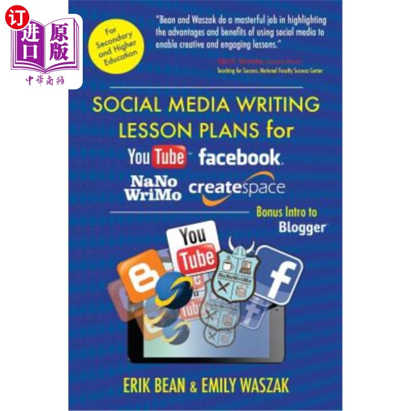 海外直订Social Media Writing Lesson Plans for YouTube, Facebook, NaNoWriMo, CreateSpace: YouTube、Fa