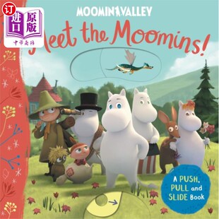 and 推拉滑动书 Moomins 来见见姆明乐队吧 Book Slide Pull Push the 海外直订Meet