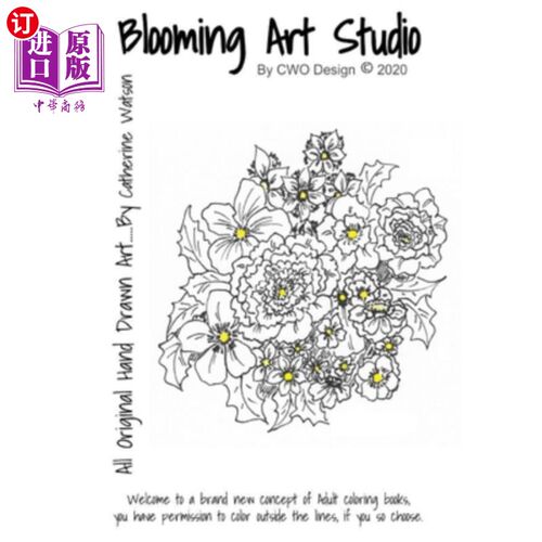 海外直订Blooming Art Studio: All Original Hand Drawn Art by wearable artist Catherine Wa Blooming A
