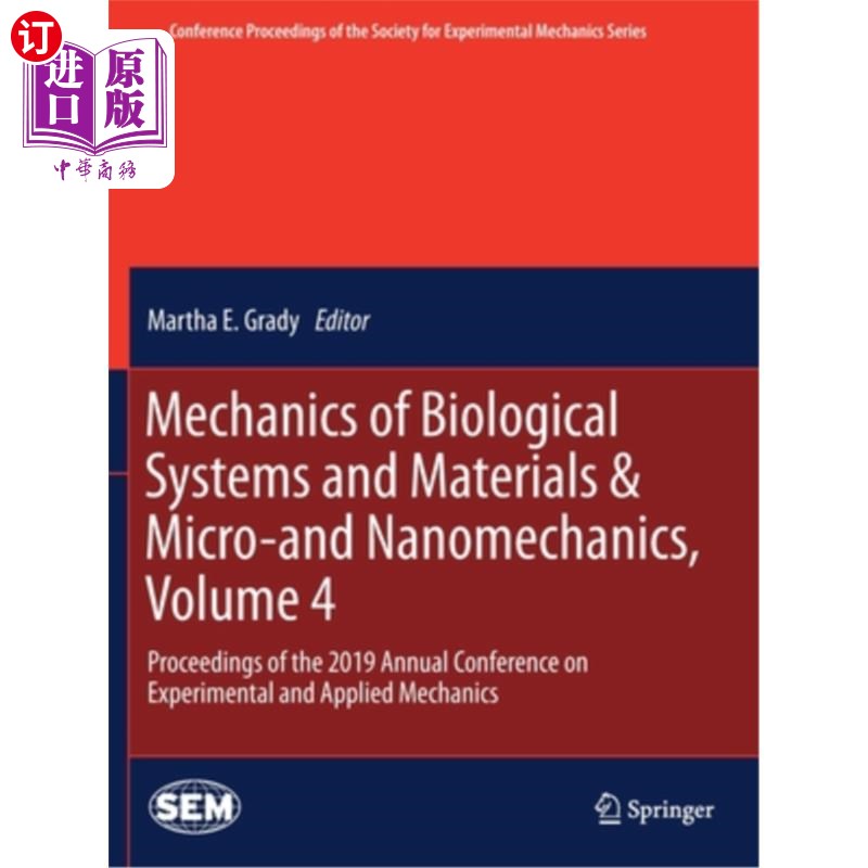 海外直订Mechanics of Biological Systems and Materials & Micro-And Nanomechanics, Volume  生物系统与材料力学与微纳力