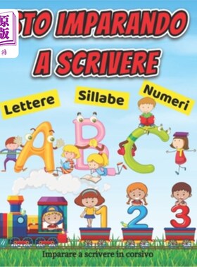 海外直订意大利语 Imparare a scrivere in corsivo: Impara a scrivere lettere e numeri - Imparare al 学习用斜体书写:学