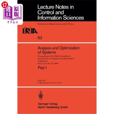 海外直订Analysis and Optimization of Systems: Proceedings of the Sixth International Con Analysis a