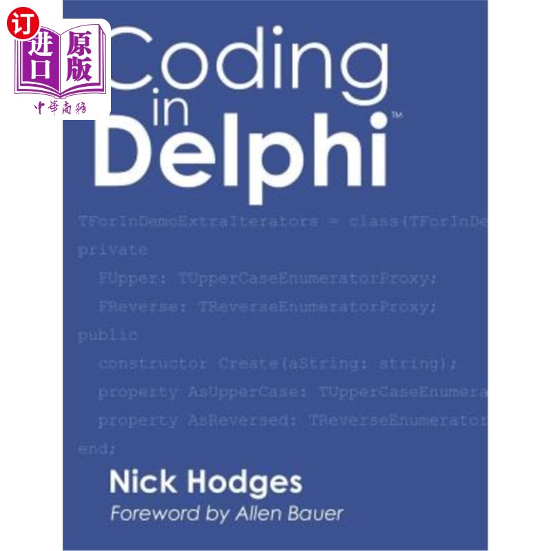 海外直订Coding in Delphi Delphi编码