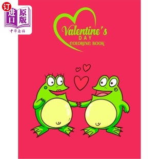 Coloring 情人节 孩子 Day Very Valentine Book 情人节涂色书 海外直订Valentine for Kids