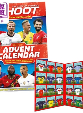 球星活动册盲盒书 Shoot Activity Advent Calendar 英文原版 儿童活动与玩具书 进口童书 4-6岁 足球百科读物【中商原版】