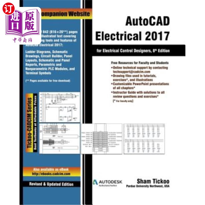 海外直订AutoCAD Electrical 2017 for Electrical Control Designers 面向电气控制设计师的AutoCAD Electrical 2017