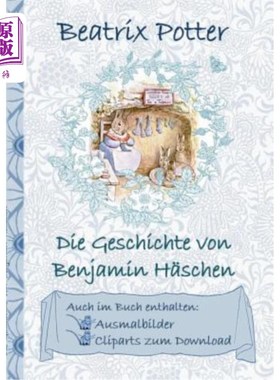 海外直订德语 Die Geschichte von Benjamin H?schen (inklusive Ausmalbilder und Cliparts zum Dow 班杰明·H的故事?故事的