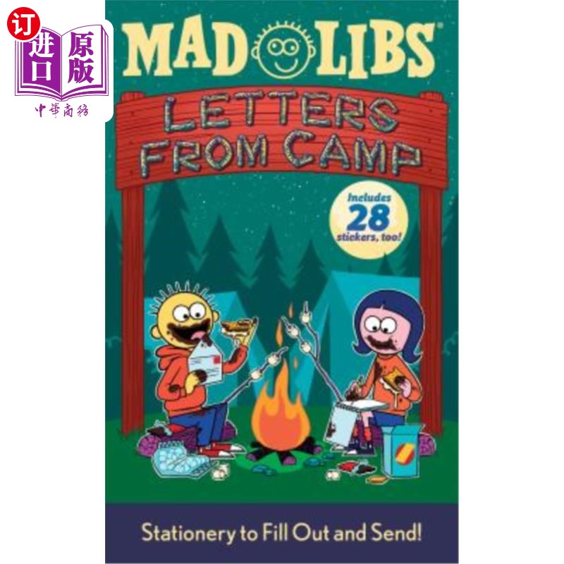 现货 Letters from Camp Mad Libs: Stationery to Fill Out and Send! [With Stickers] 《疯狂营地》的书信[贴纸]【中商原版】【