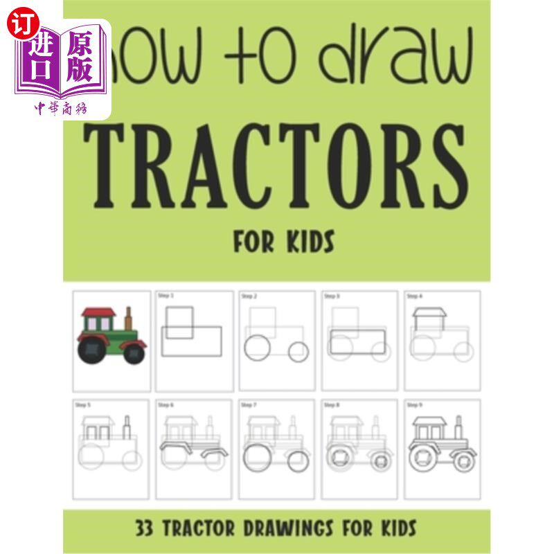 海外直订How to Draw Tractor for Kids 如何为孩子们画拖拉机