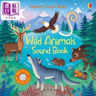 Sound Book英文原版 儿童纸板书 发声书 中商原版 Animals 科学自然绘本动物知识图画书精品发声书亲子童书 野生动物Wild