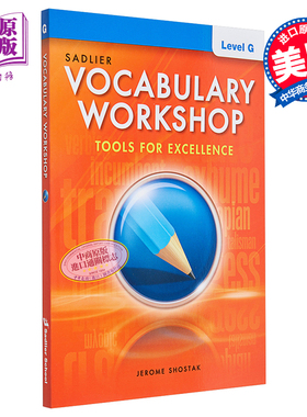 预售 Vocabulary Workshop 2022 Student Grade 12 Level G 词汇工作坊学生书高中三年级 英语英文原版进口教辅图书【中商原版】