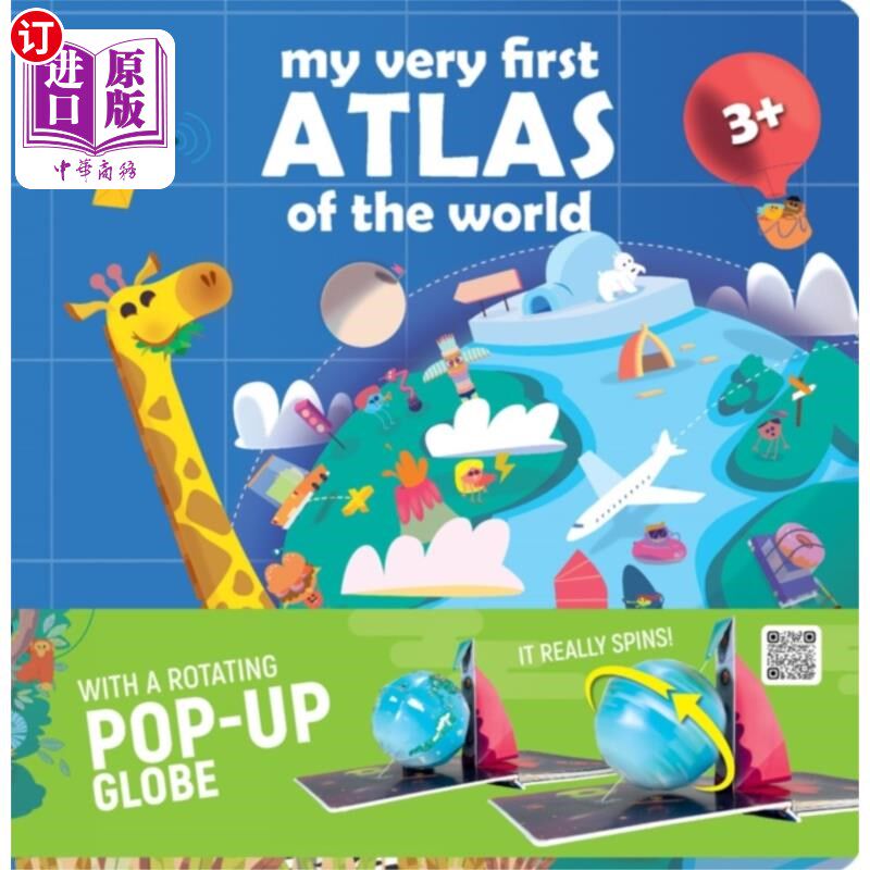 海外直订My Very First Atlas with Revolving Globe 我的第一张带有旋转地球仪的地图集