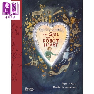 Robot 英文原版 Girl the Vaicenaviciene The Monika Heart and Neal 诗歌故事绘本 女孩与机器之心 中商原版 Hoskins