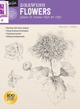 预售 Drawing:Flowers with William F.Powell 进口艺术 花卉的绘画方法【中商原版】