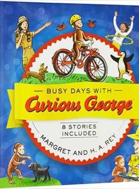 好奇猴乔治的繁忙工作日（新版）Busy Days with Curious George 故事合集 绘本故事书 独立阅读 7~12岁 英文原版【中商原版?