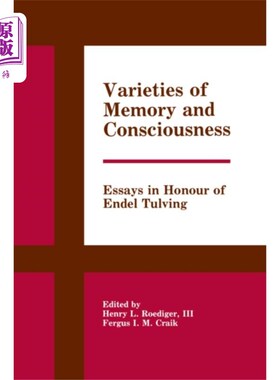海外直订Varieties of Memory and Consciousness 记忆和意识的多样性