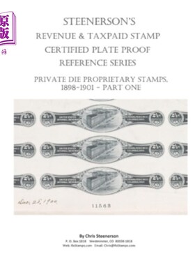 海外直订Steenerson's Revenue Taxpaid Stamp Certified Plate Proof Reference Series - Priv Steenerson