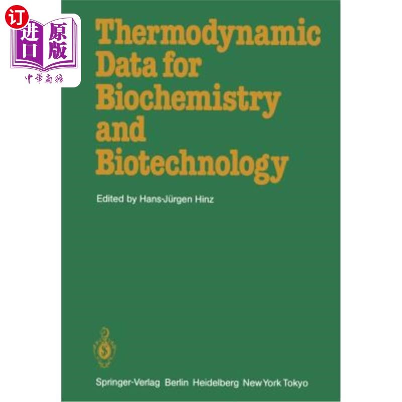 海外直订thermodynamic data for biochemistry and biotechnology