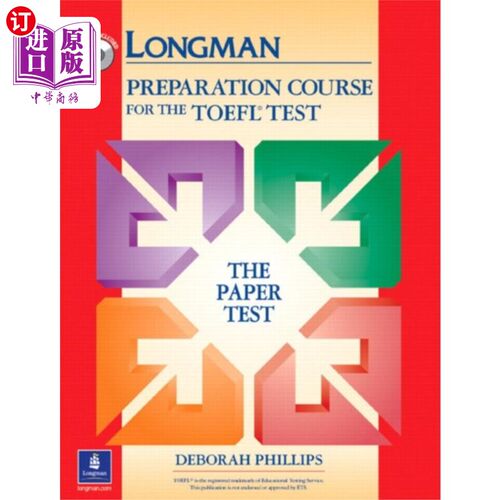 海外直订TOEFL PAPER PREP COURSE w/CD;  without Answer Key 托福纸质备考课程，带CD；无答案键