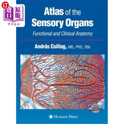 海外直订医药图书Atlas of the Sensory Organs: Functional and Clinical Anatomy 感觉器官图谱:功能与临床解剖学