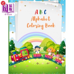 Book 字母 有趣 Letters Alphabet Coloring Simple Kids For ABC字母彩绘书：为孩子们 海外直订ABC Fun Picture with