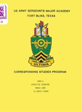 海外直订Corresponding Studies Program: CB04-C - Effective Speaking 相应学习课程：Cb04-C-有效口语