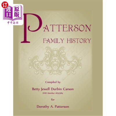 海外直订Patterson Family History 帕特森家族史