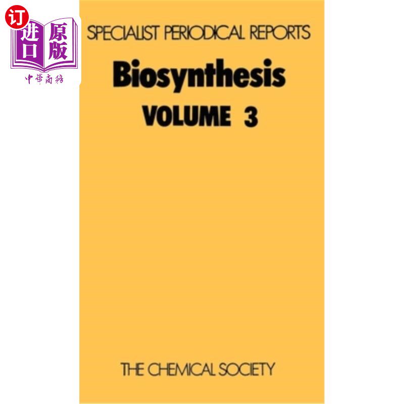 海外直订Biosynthesis: Volume 3 生物合成：第三卷