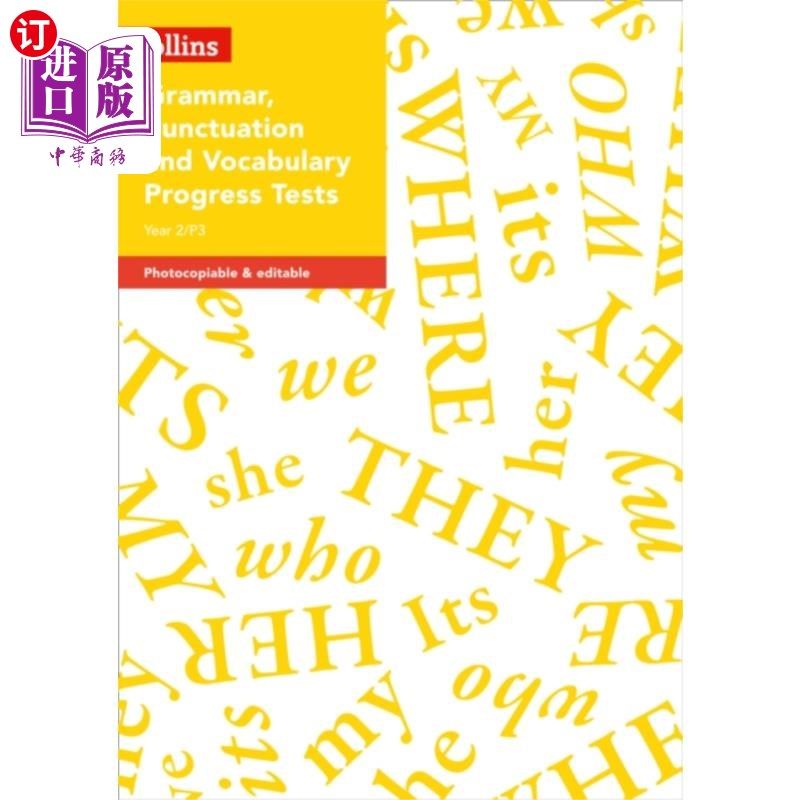 海外直订Year 2/P3 Grammar, Punctuation and Vocabulary Pr... 二年级/三年级语法、标点和词汇进展测试