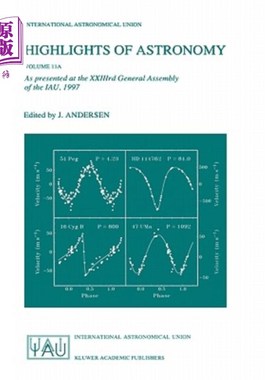 海外直订Highlights of Astronomy, Volume 11a: As Presented at the Xxiiird General Assembl 《天文学要点》，第1