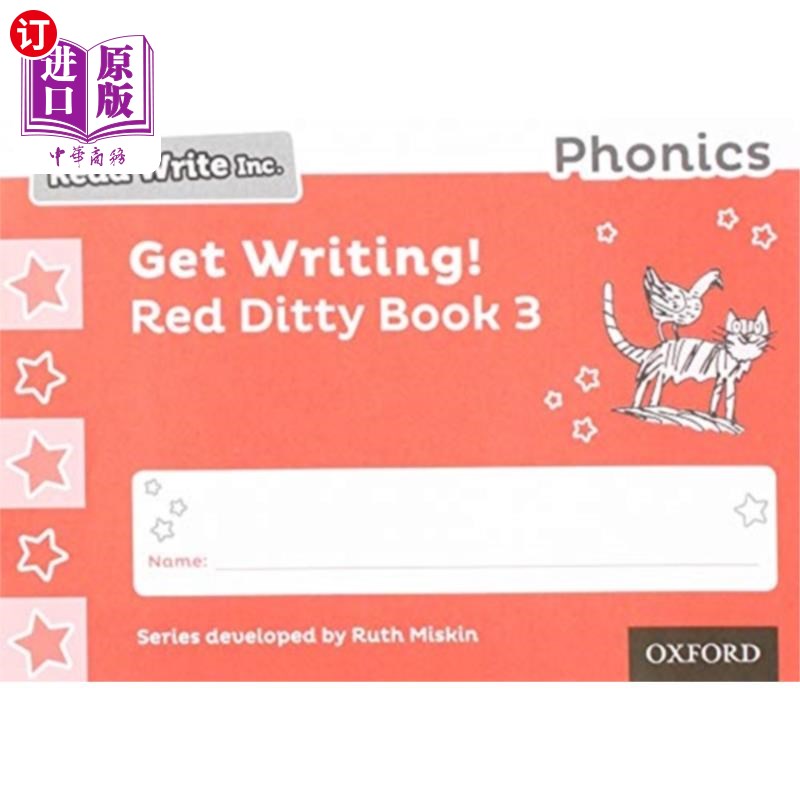 海外直订Read Write Inc. Phonics: Get Writing! Red Ditty ... Read Write公司拼读:开始写作!红色小曲书3包10