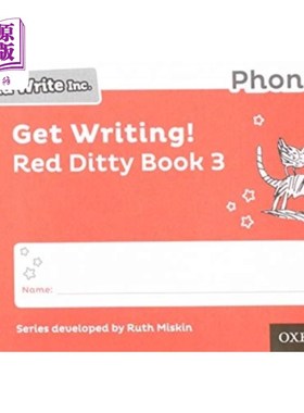 海外直订Read Write Inc. Phonics: Get Writing! Red Ditty ... Read Write公司拼读:开始写作!红色小曲书3包10