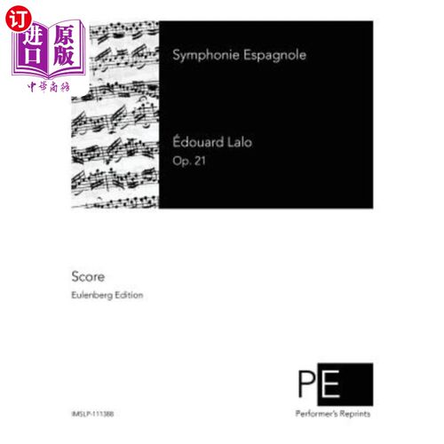 海外直订Symphonie Espagnole 西班牙交响曲