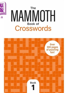 巨型填字游戏书1 超过300页的趣味谜题 The Mammoth Book of Crosswords1 英文原版 Gareth Moore 休闲益智游戏【中商原版】