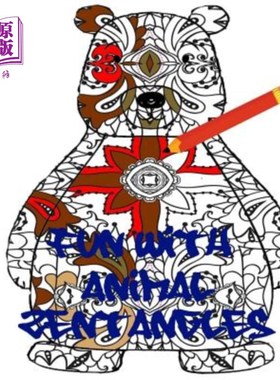 海外直订Fun with Animal Zentangles 动物缠结的乐趣