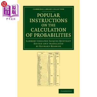 海外直订古英语 Popular Instructions on the Calculation of Proba... 关于概率计算的常用说明