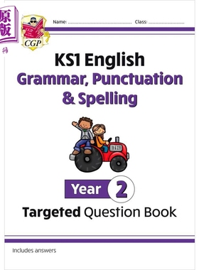 英国CGP KS1 English Targeted Question Book: Grammar, Punctuation & Spelling - Year 2【中商原版】