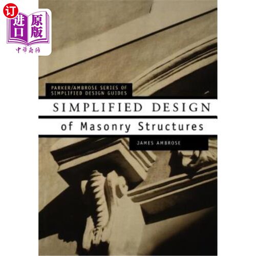 海外直订Simplified Design of Masonry Structures 砌体结构的简化设计