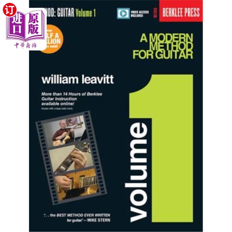海外直订A Modern Method for Guitar - Volume 1: Book with More Than 14 Hours of Berklee V 现代吉他方法-卷1:书与超过1