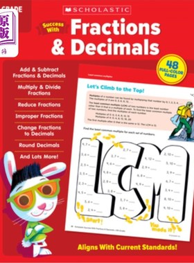 海外直订Scholastic Success with Fractions & Decimals Grade 5