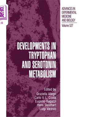 海外直订Developments in Tryptophan and Serotonin Metabolism 色氨酸和血清素代谢的进展
