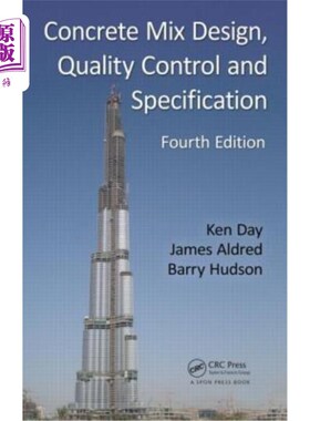 海外直订Concrete Mix Design, Quality Control and Specification 混凝土配合比设计、质量控制和规范