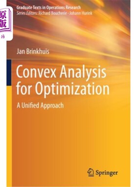 海外直订Convex Analysis for Optimization: A Unified Approach 凸分析优化:统一方法