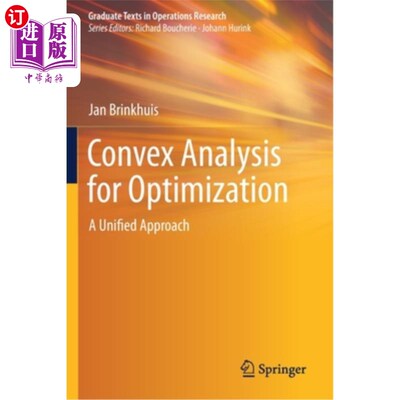 海外直订Convex Analysis for Optimization: A Unified Approach 凸分析优化:统一方法