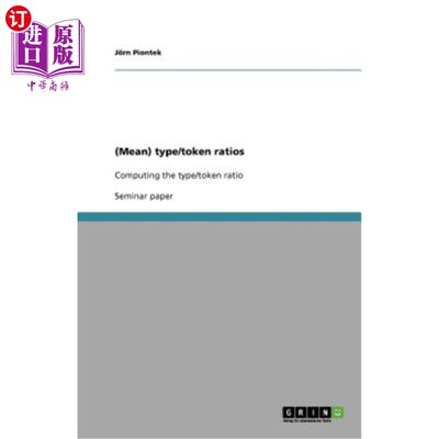 海外直订(Mean) type/token ratios: Computing the type/token ratio （平均）类型/标记比率