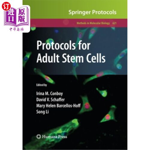 海外直订Protocols for Adult Stem Cells 成人干细胞方案